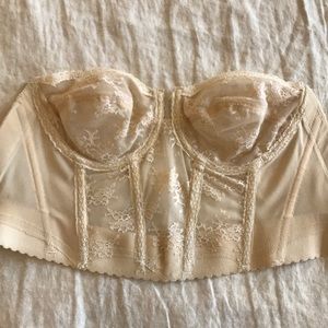 Cream lace bustier